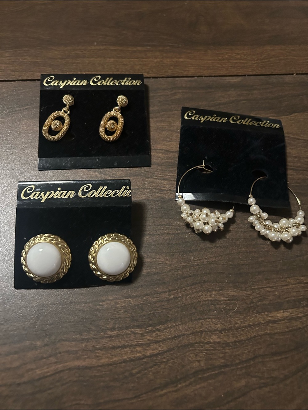 3 pairs of Vintage Caspian Collection Earrings